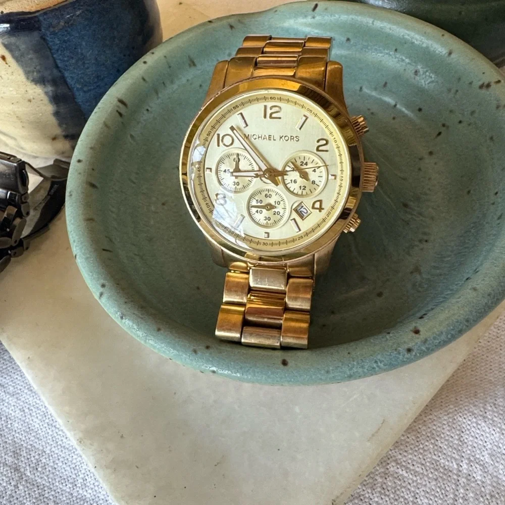 Gold Chronograph Watch- EUC!